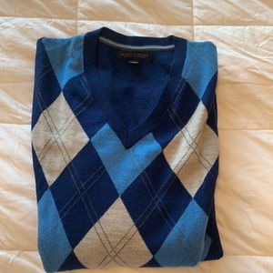 BR V Neck sweater, extra fine merino.